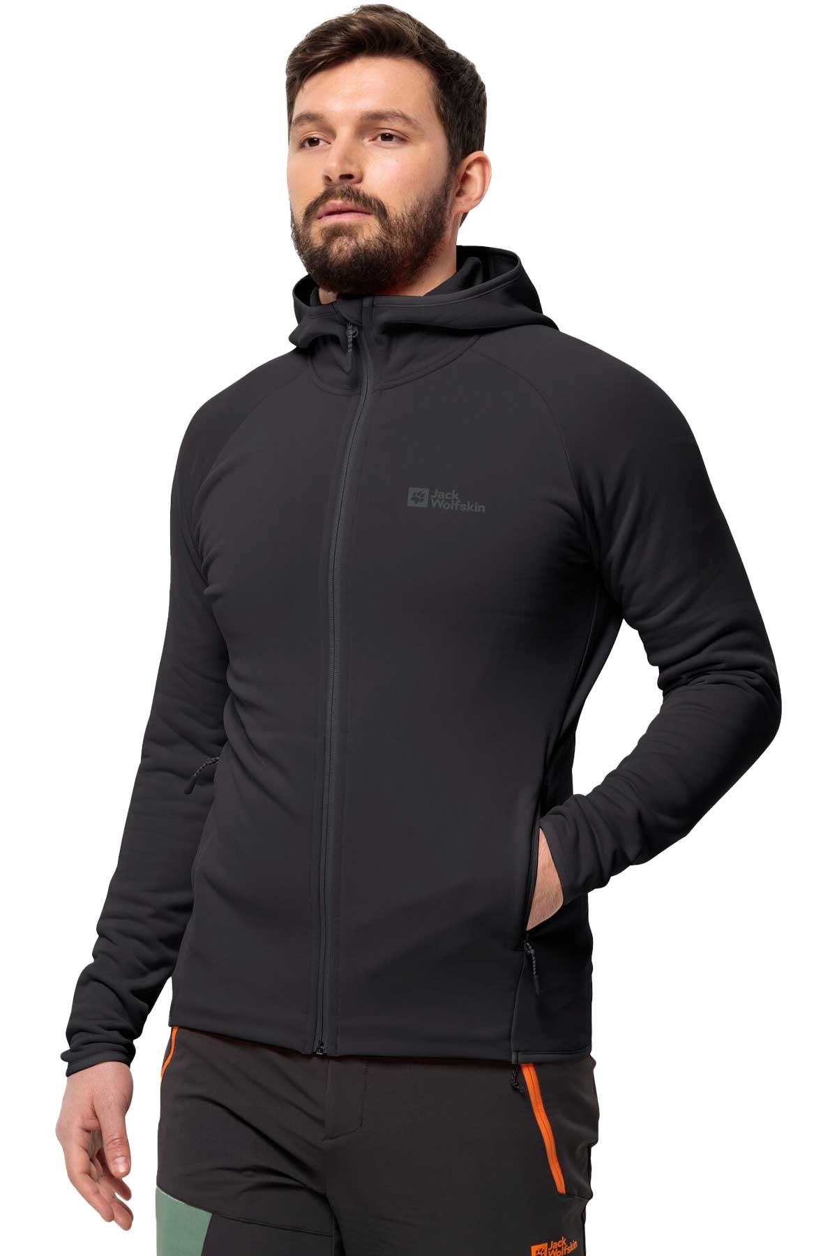 Jack Wolfskin Baiselberg Erkek Outdoor Polar Ceket 1710541-6350 Antrasit