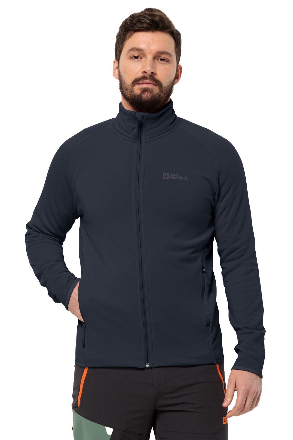 Jack Wolfskin Baiselberg Erkek Outdoor Polar Ceket 1711381-1010 Lacivert