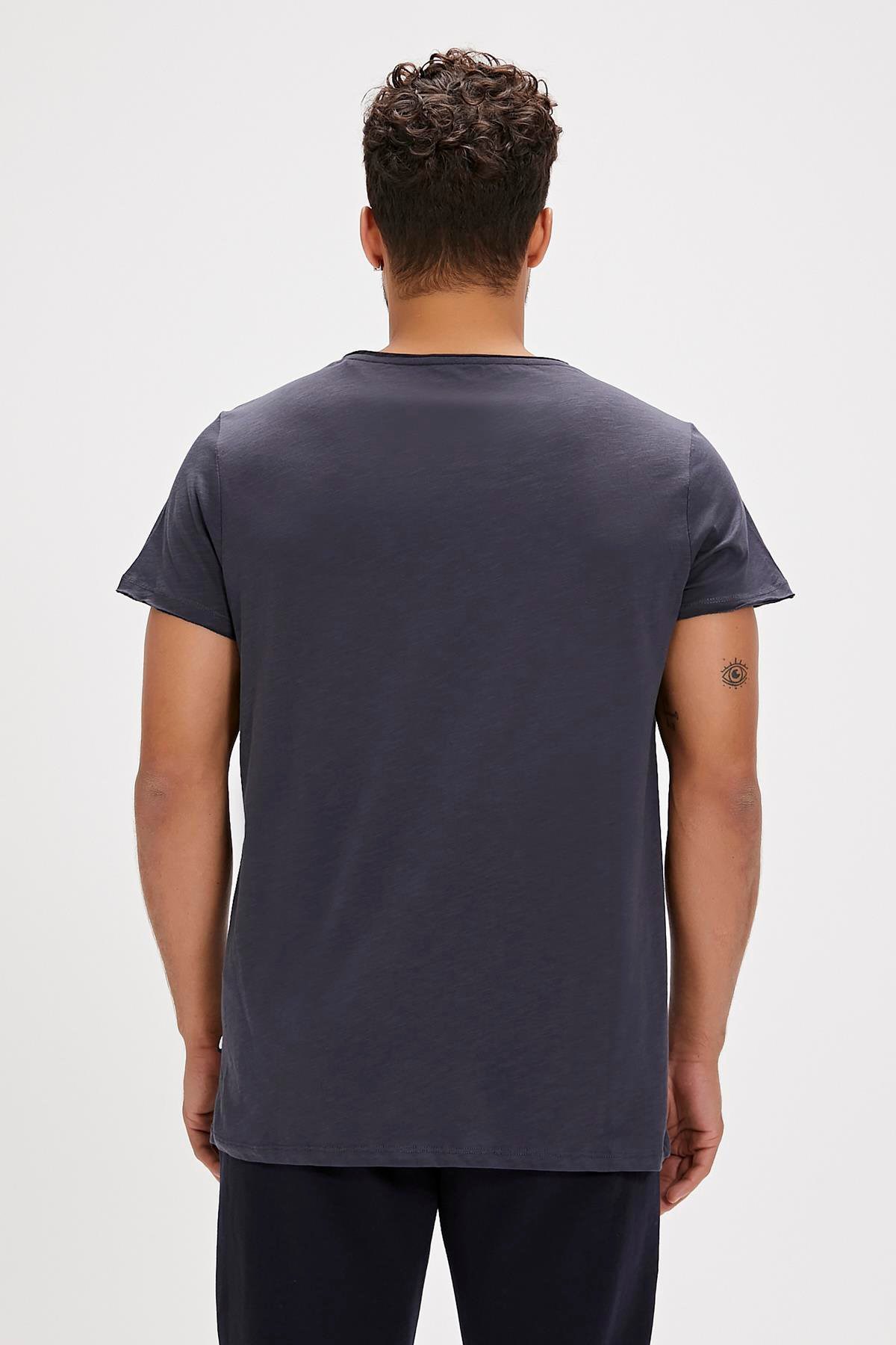 Bad Bear V-Neck Tişört 18.01.07.012 Antrasit