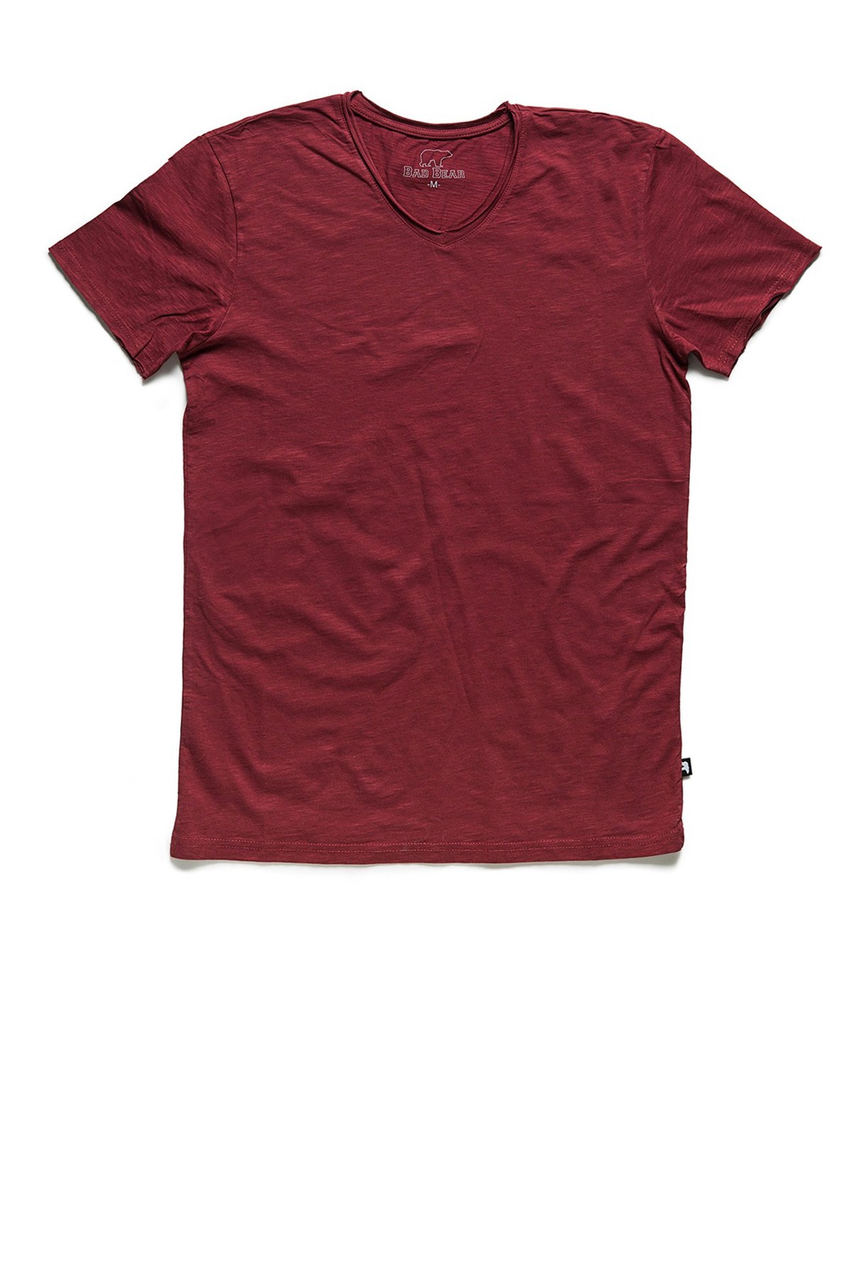 Bad Bear V-Neck Tişört 18.01.07.012 Bordo