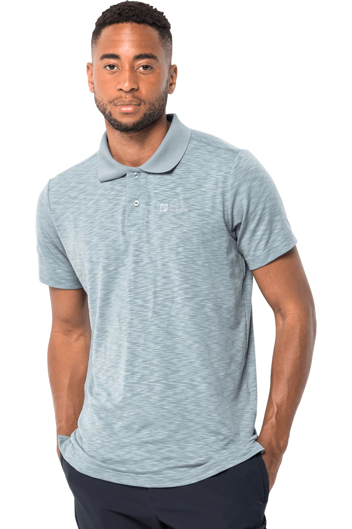 Jack Wolfskin Travel Polo Erkek Tişört 1804543-1282 Mavi