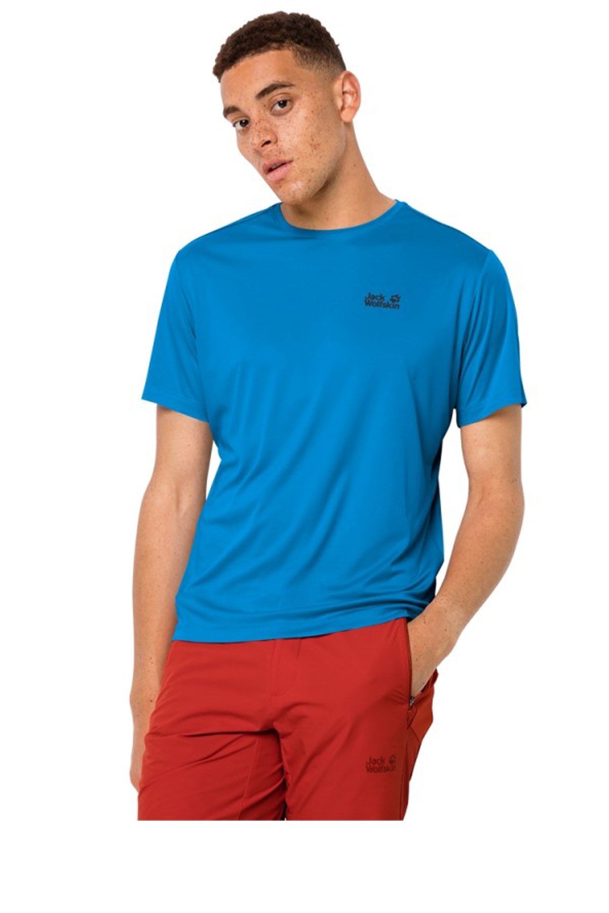 Jack Wolfskin Tech Erkek Tişört 1807071-1152 Mavi