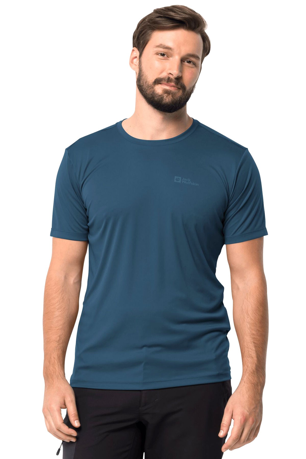 Jack Wolfskin Tech Erkek Tişört 1807072-1274 Mavi