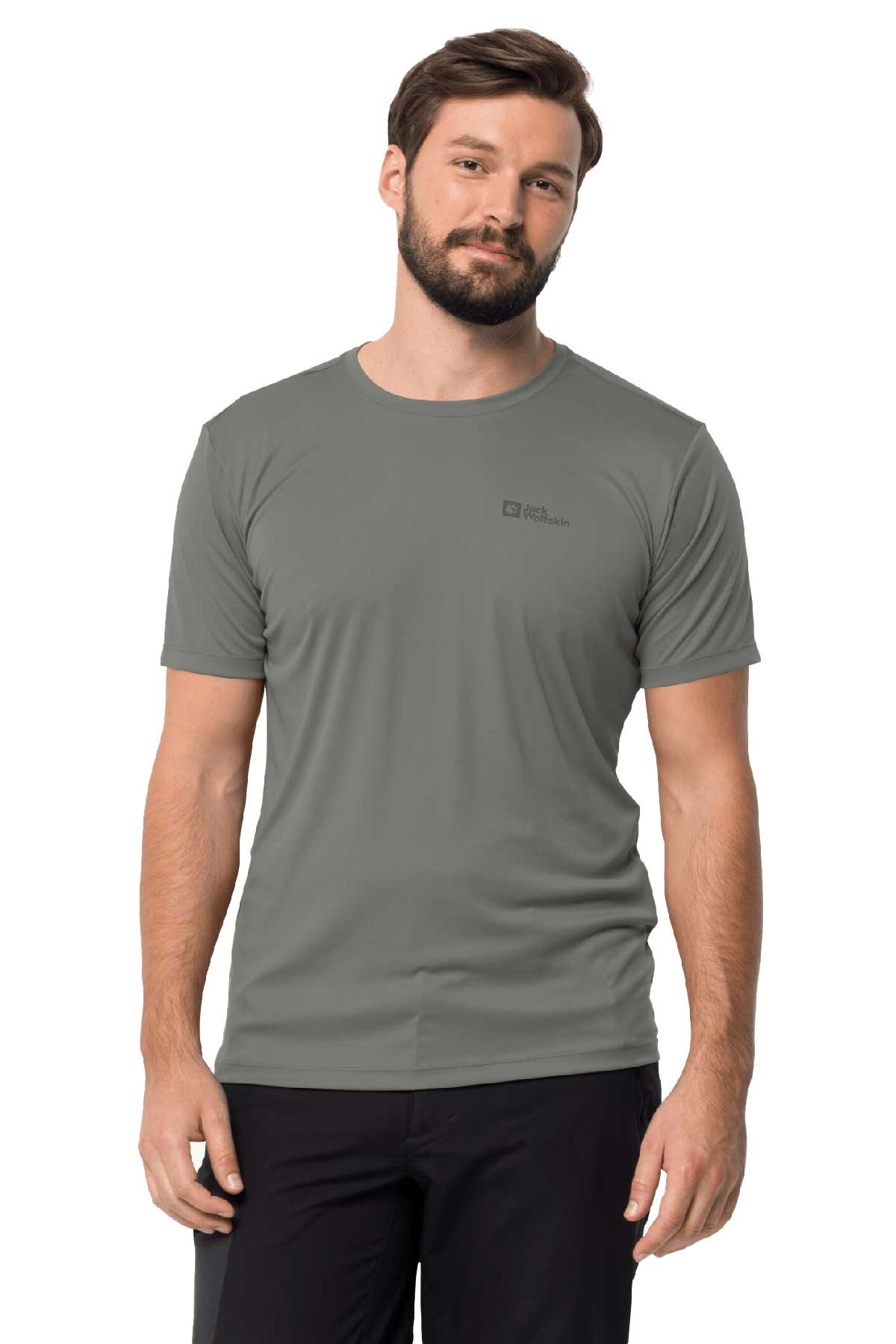 Jack Wolfskin Tech Erkek Tişört 1807072-4143 Yeşil