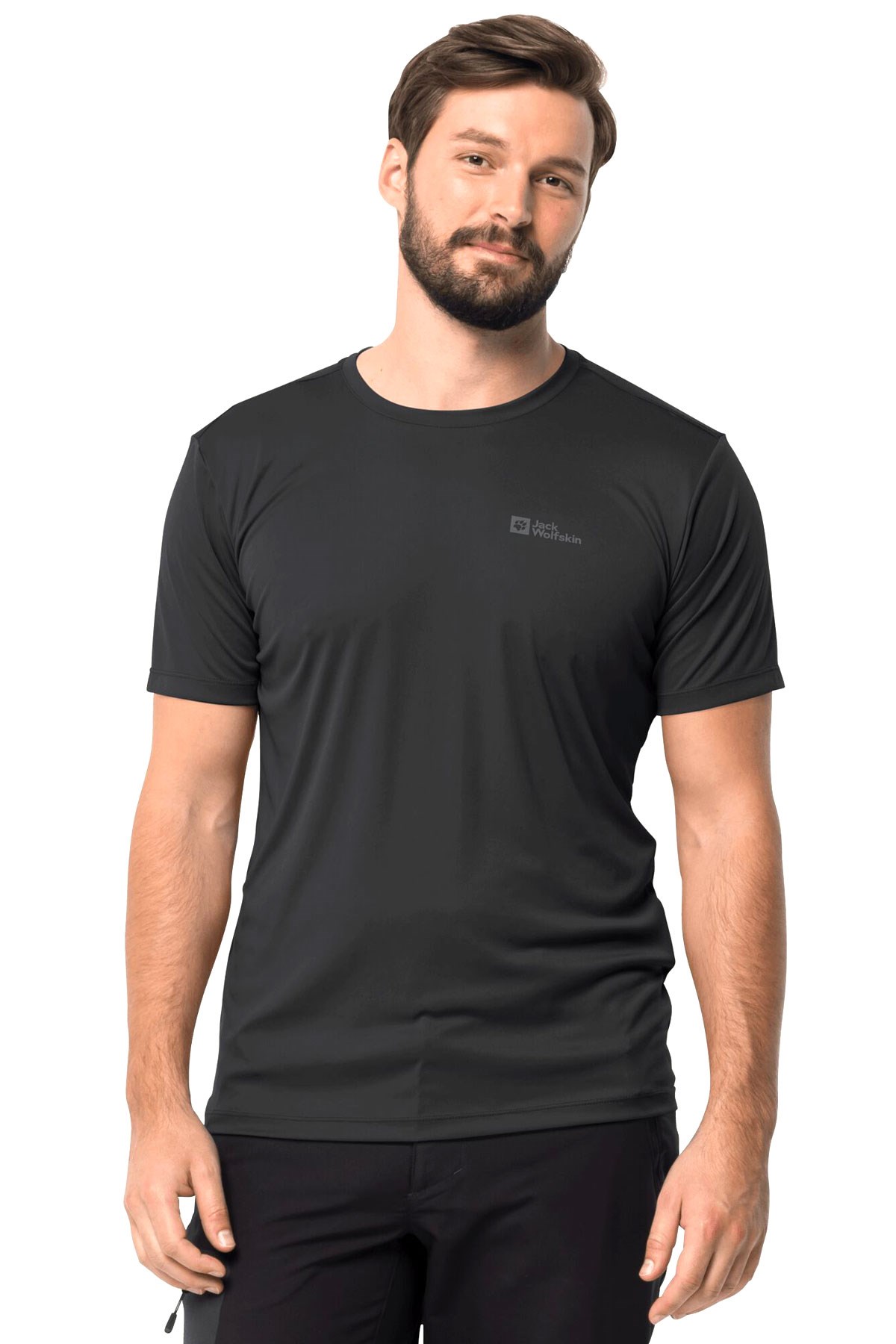 Jack Wolfskin Tech Erkek Tişört 1807072-6000 Siyah