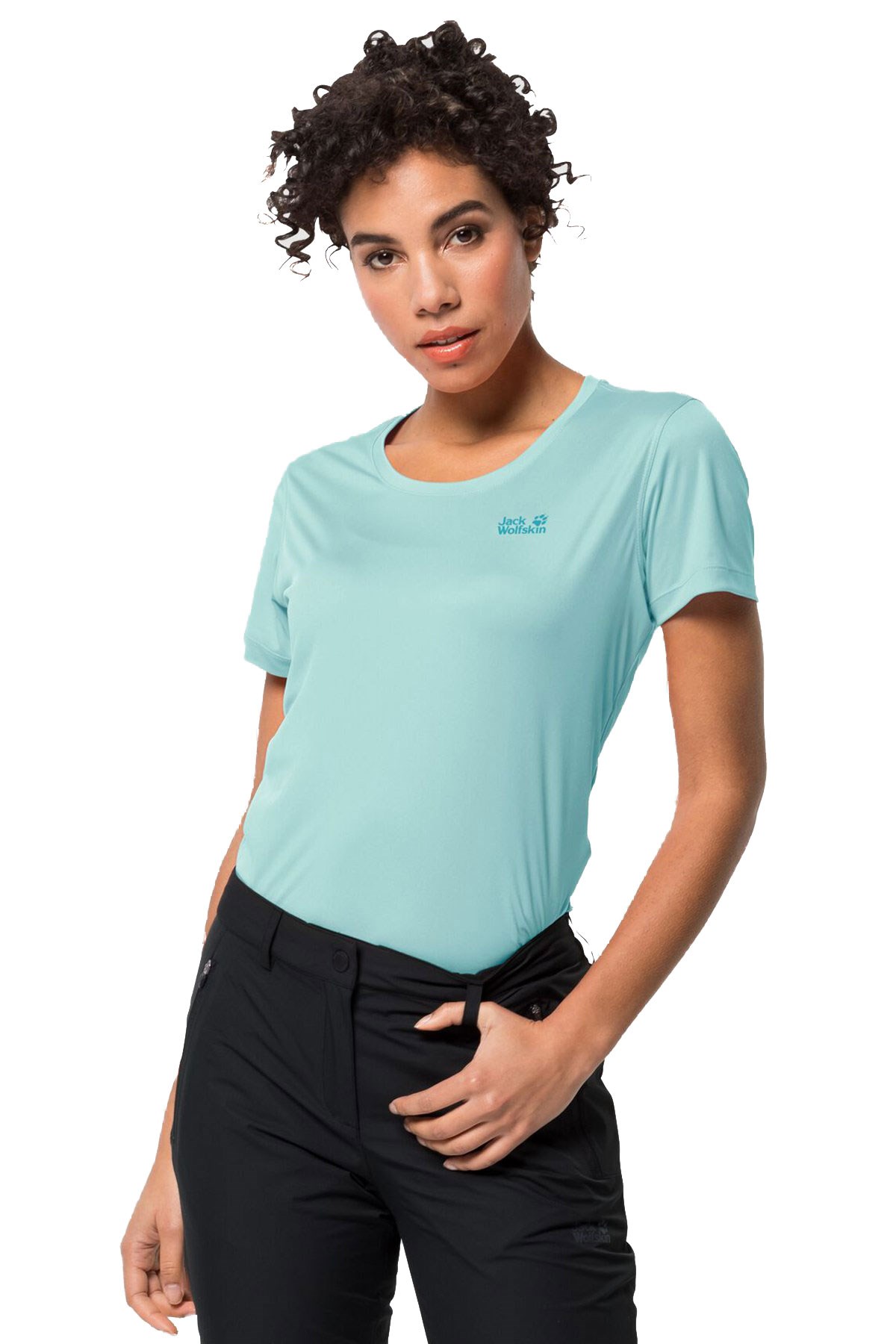 Jack Wolfskin Tech T W Kadın Tişört 1807121-1700 Turkuaz