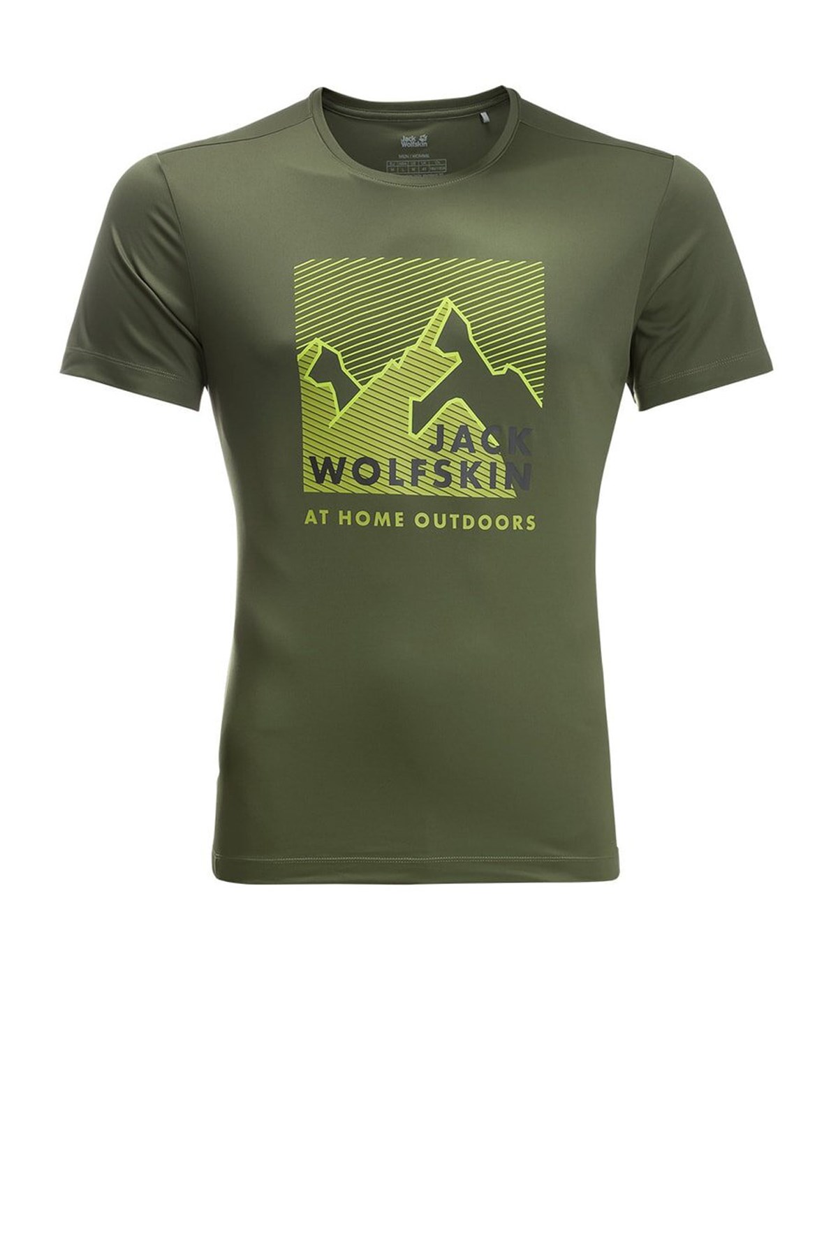 Jack Wolfskin Peak Graphic T Erkek Tişört 1807182-4129 Yeşil