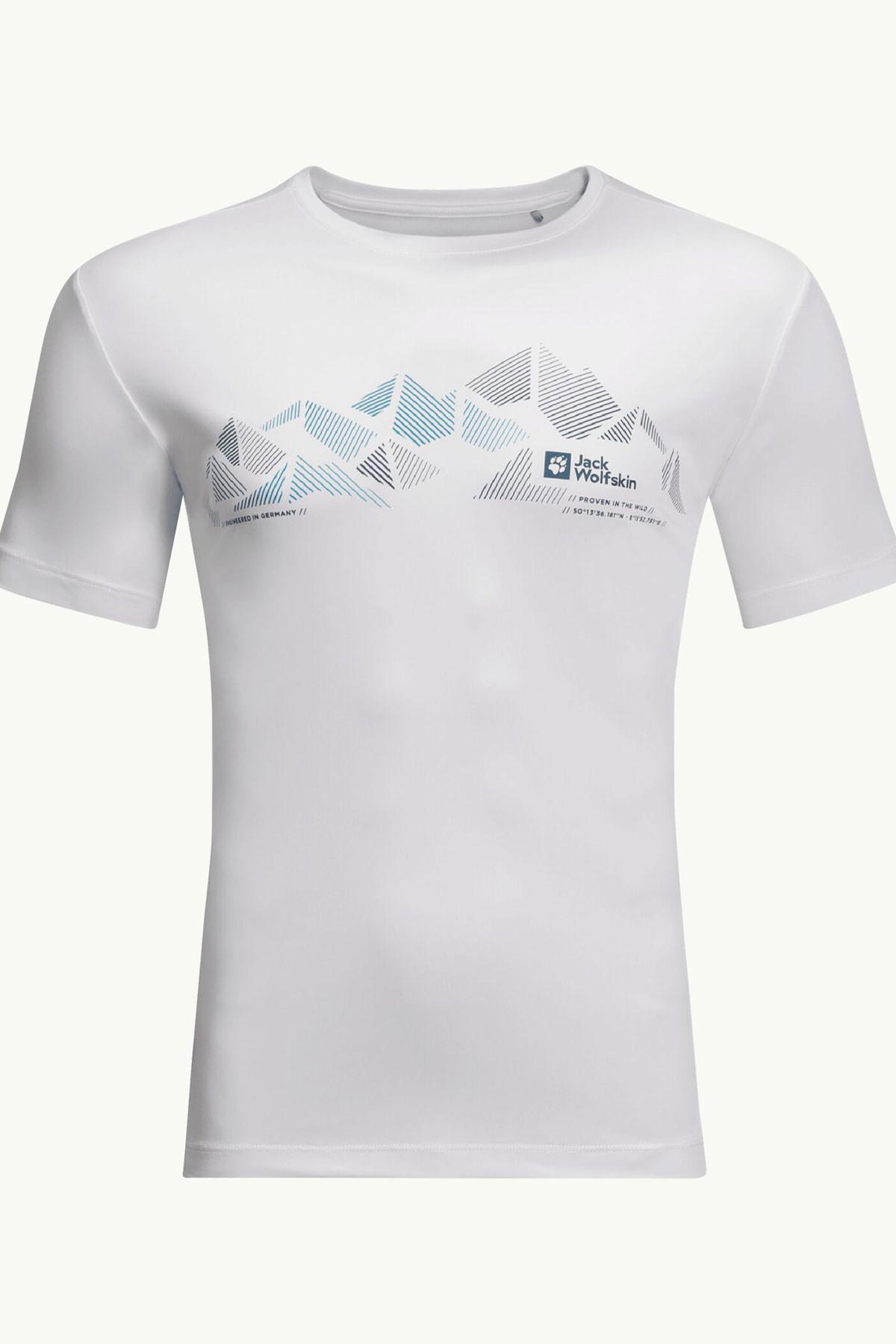 Jack Wolfskin Peak Graphic Erkek Tişört 1807183-5095 Beyaz