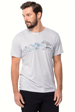 Jack Wolfskin Peak Graphic Erkek Tişört 1807183-5095 Beyaz