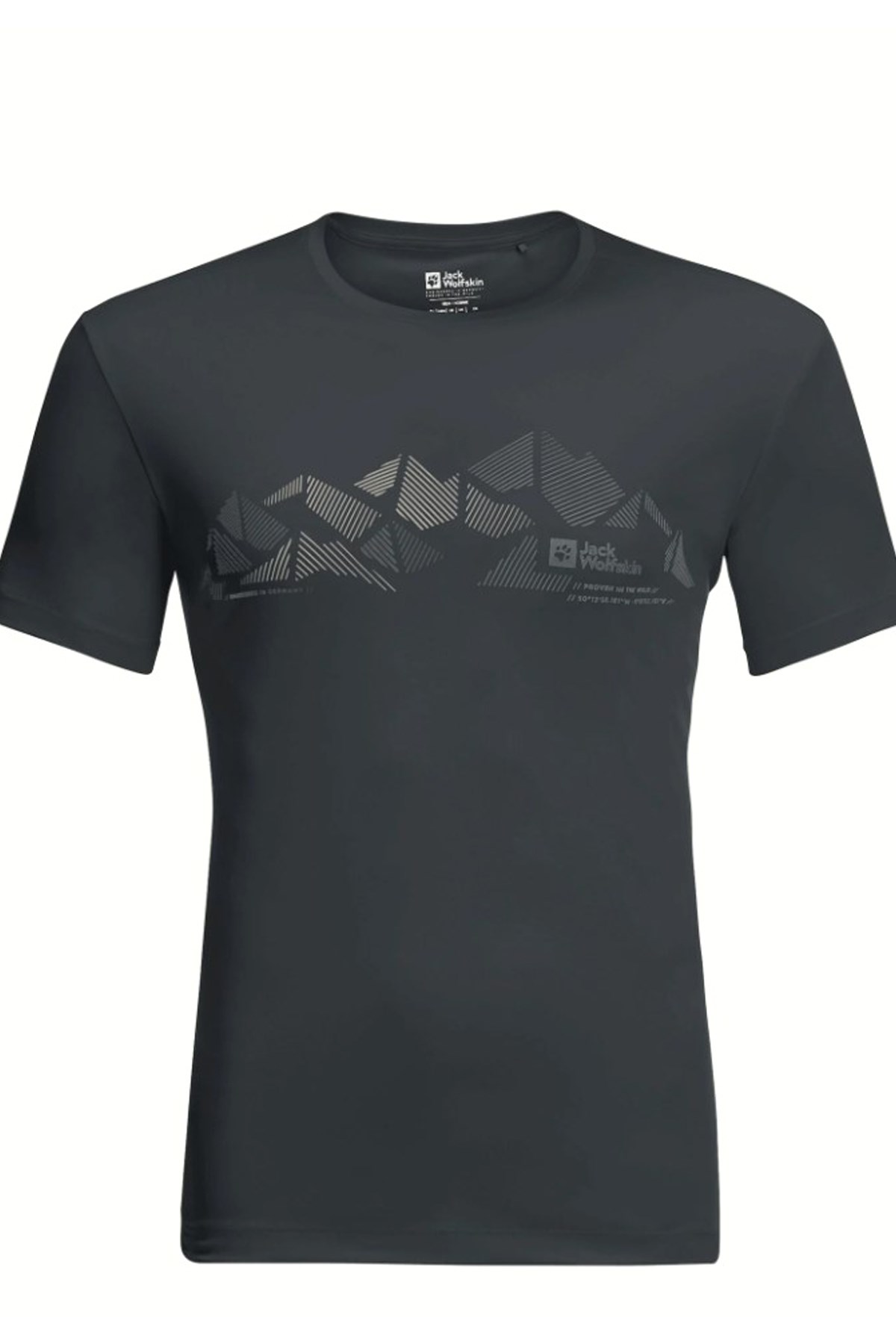 Jack Wolfskin Peak Graphic Erkek Tişört 1807183-6350 Antrasit
