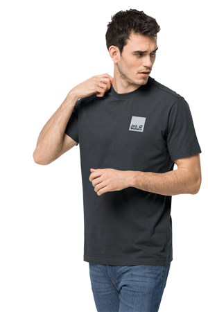 Jack Wolfskin Rainbow Paw T Erkek Tişört 1808261-6350 Antrasit