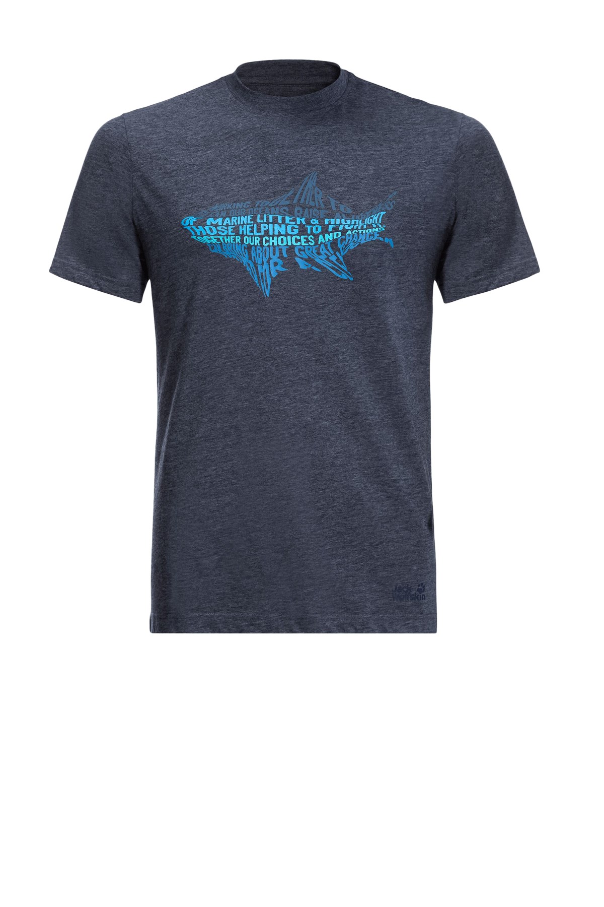 Jack Wolfskin Ocean Life T Erkek Tişört  1808391-1010 Antrasit