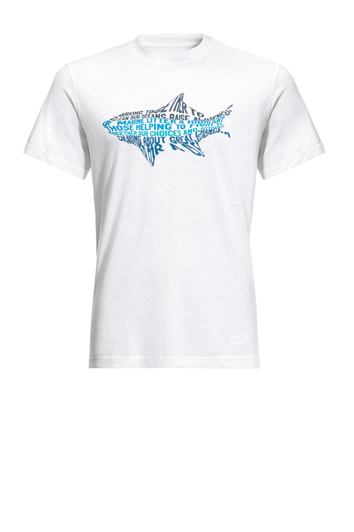 Jack Wolfskin Ocean Life T Erkek Tişört  1808391-5018 Beyaz