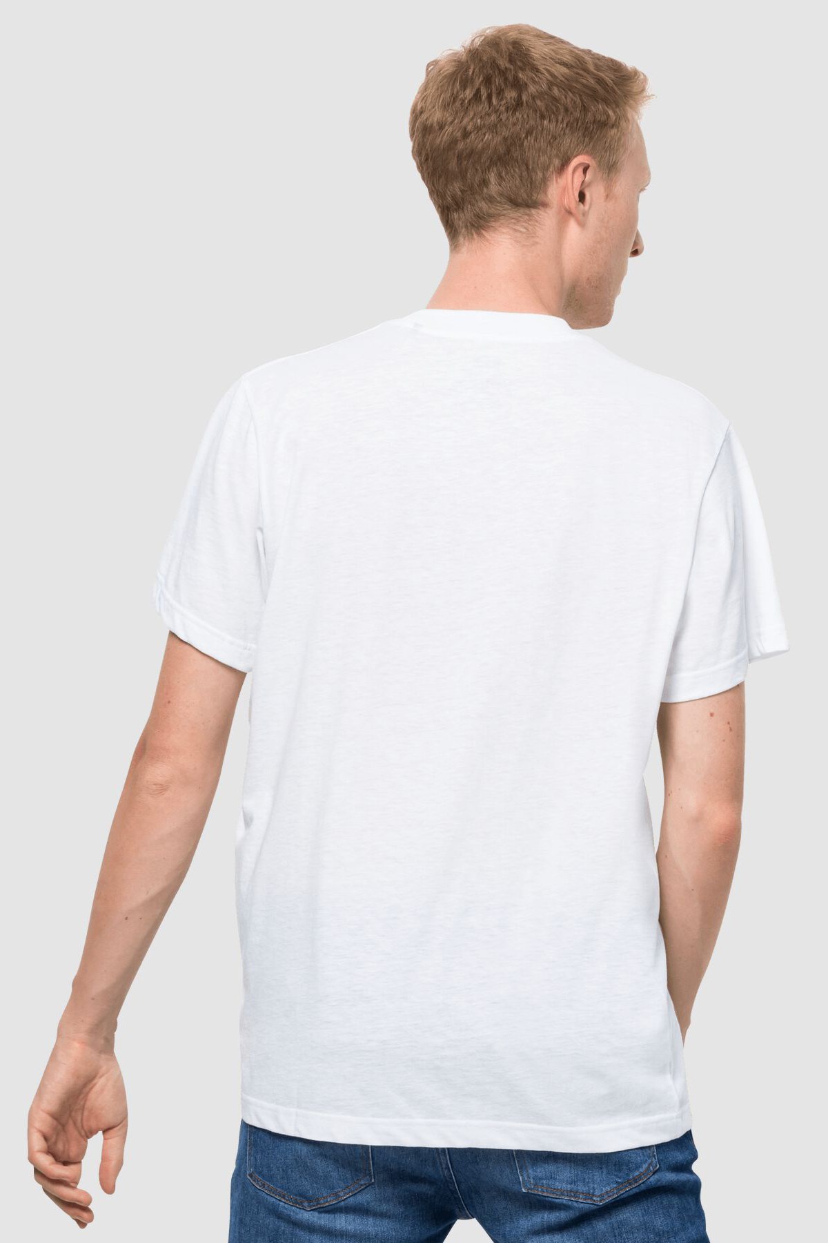 Jack Wolfskin Ocean Life T Erkek Tişört  1808391-5018 Beyaz
