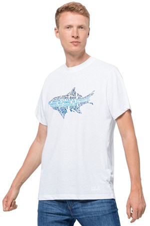 Jack Wolfskin Ocean Life T Erkek Tişört  1808391-5018 Beyaz
