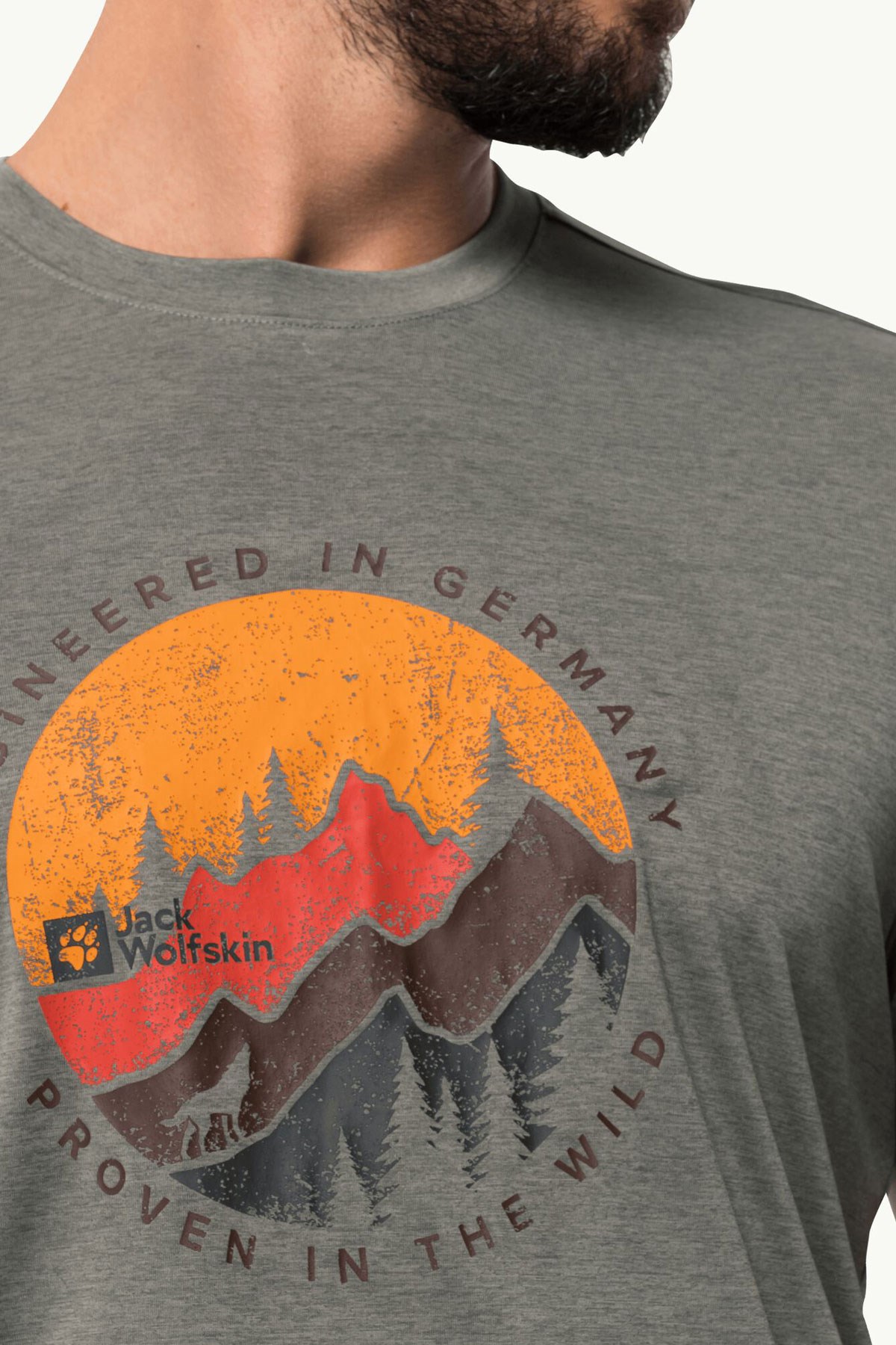 Jack Wolfskin Hiking Erkek Tişört 1808762-4143 Yeşil