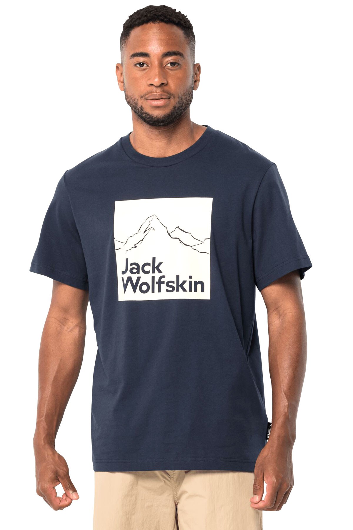 Jack Wolfskin Brand Erkek Tişört 1809021-1010 Lacivert