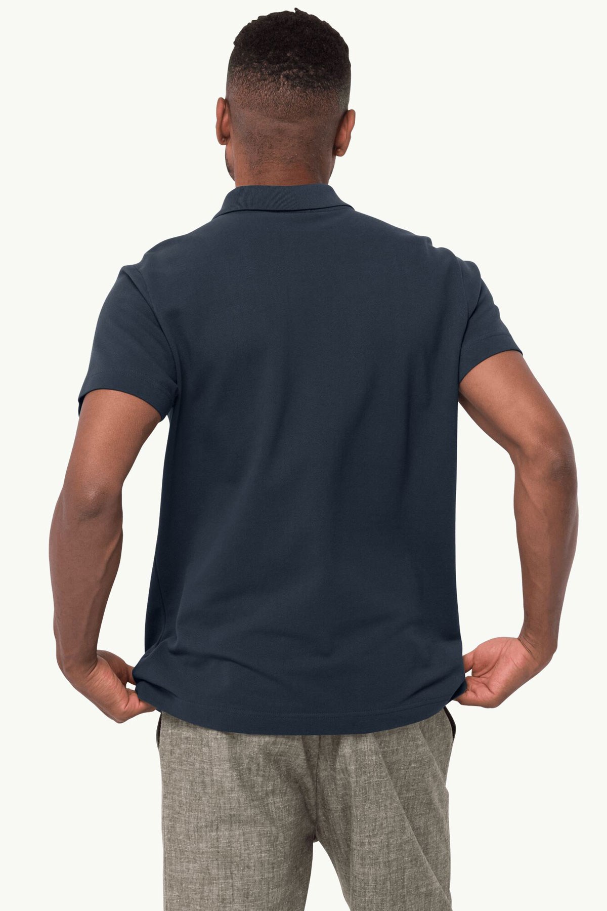 Jack Wolfskin Essential Erkek Polo Tişört 1809301-1010 Lacivert