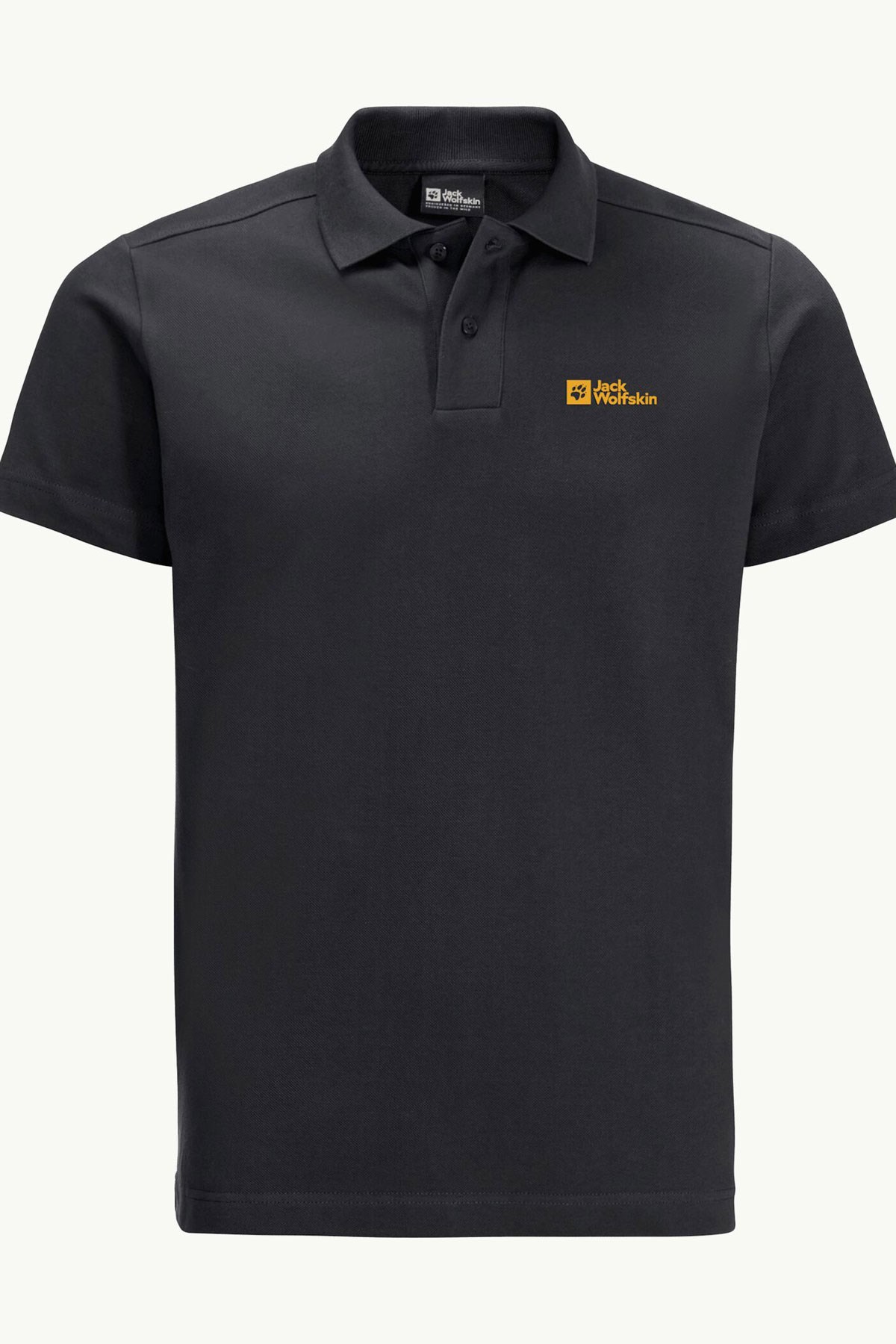 Jack Wolfskin Essential Erkek Polo Tişört 1809301-6000 Siyah