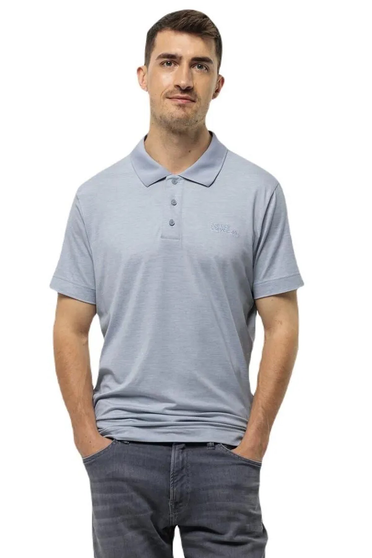 Jack Wolfskin Travel Polo Erkek Tişört 1809721TR Mavi