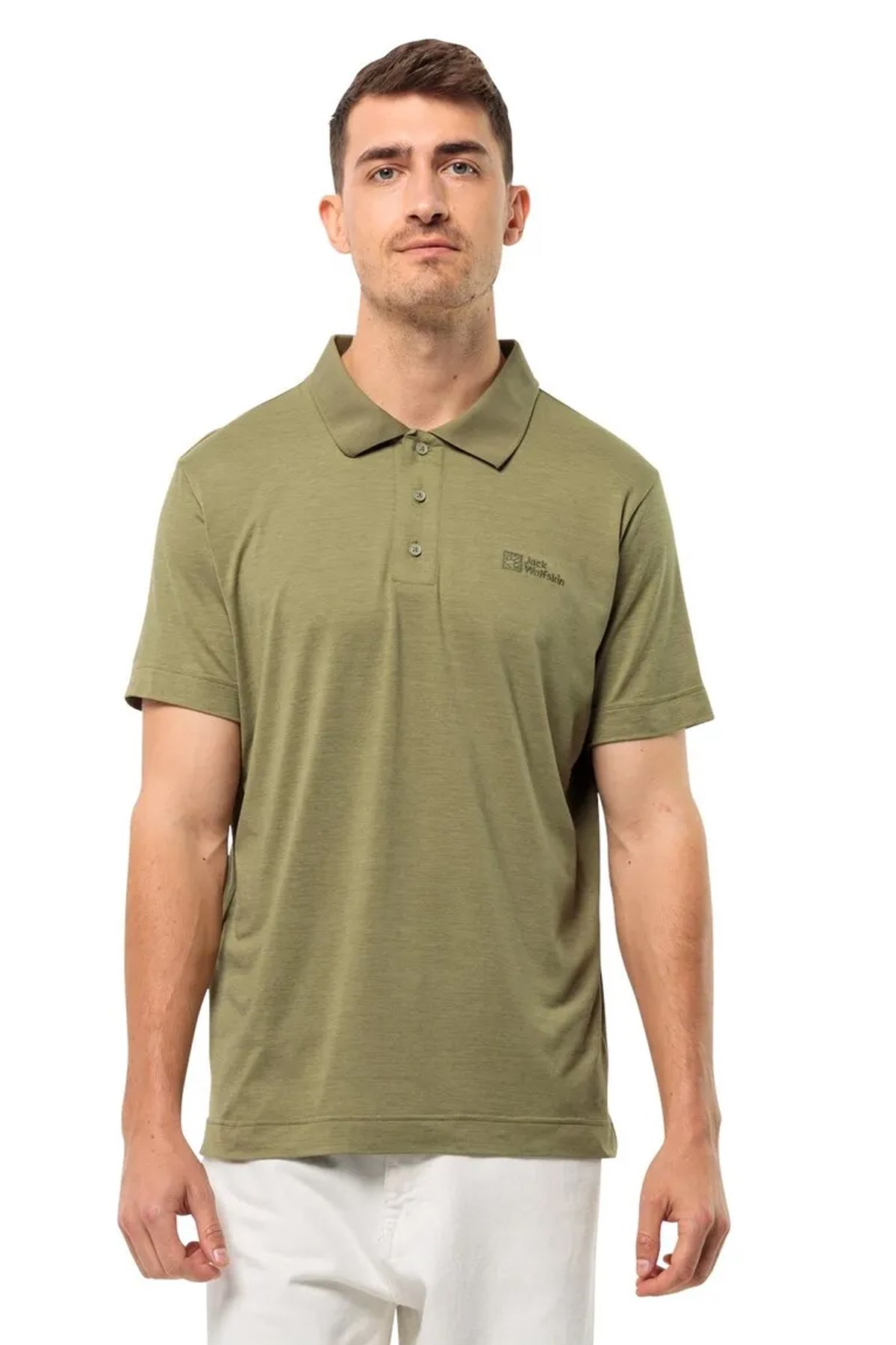 Jack Wolfskin Travel Polo Erkek Tişört 1809721TR Yeşil
