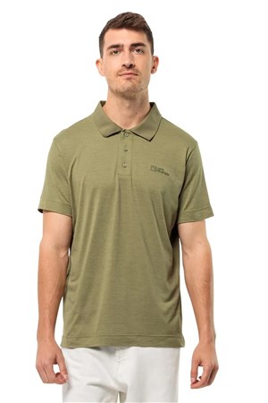 Jack Wolfskin Travel Polo Erkek Tişört 1809721TR Yeşil