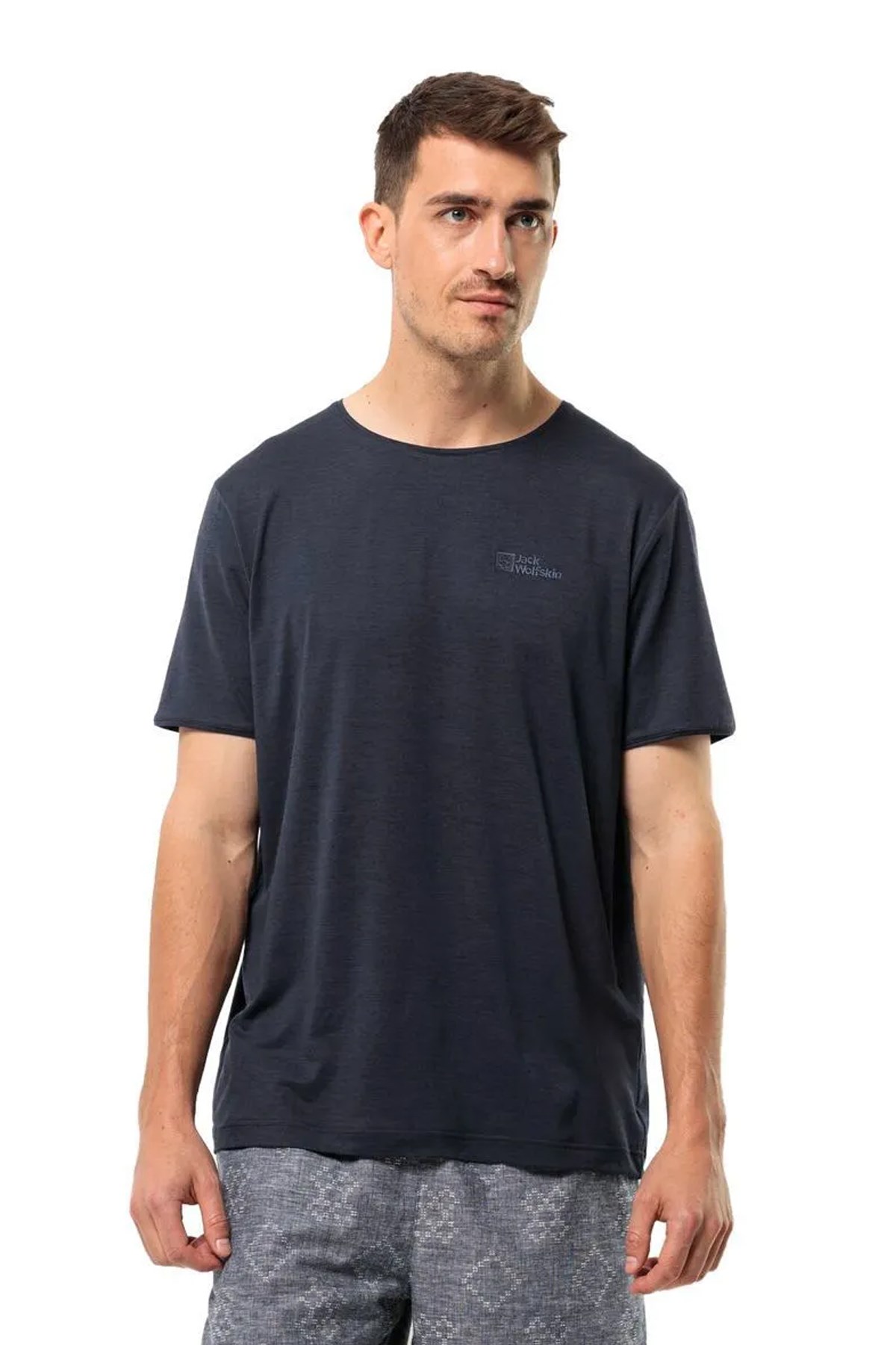 Jack Wolfskin Travel T M Erkek Tişört 1809751TR Lacivert