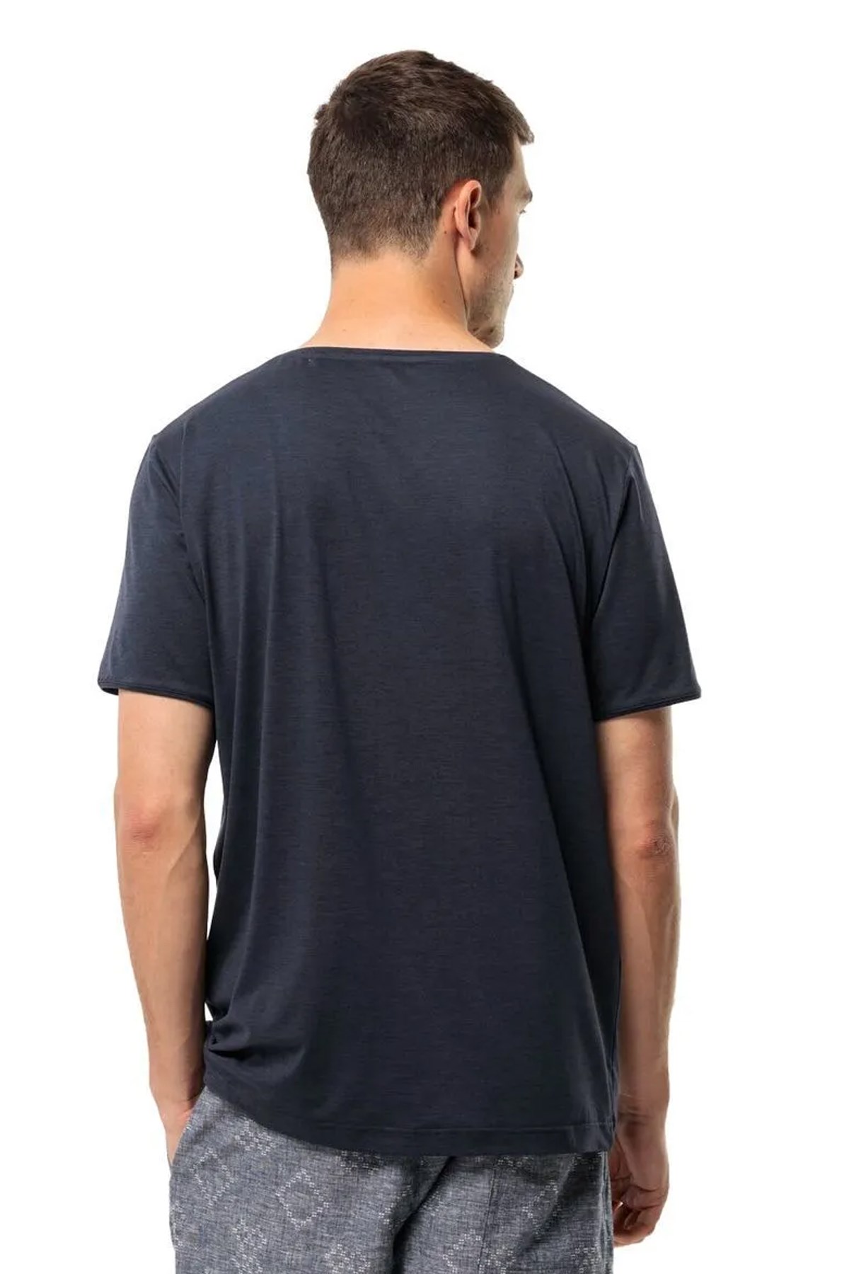 Jack Wolfskin Travel T M Erkek Tişört 1809751TR Lacivert