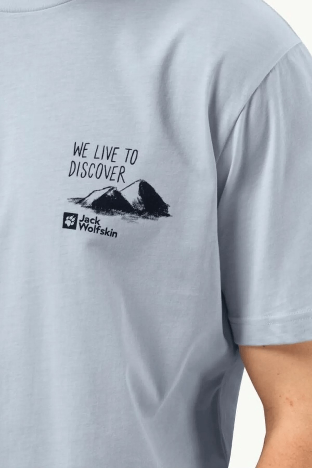 Jack Wolfskin Discover T M Erkek Tişört 1809761TR Mavi