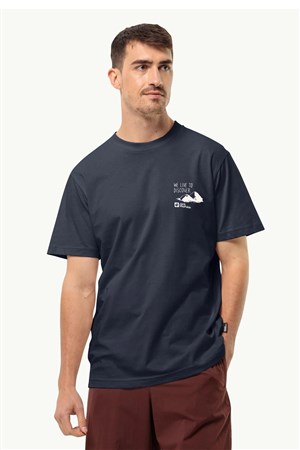Jack Wolfskin Discover T M Erkek Tişört 1809761TR Lacivert