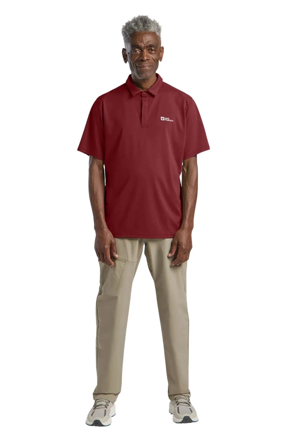 Jack Wolfskin Delgami Polo Erkek Polo Tişört Mor