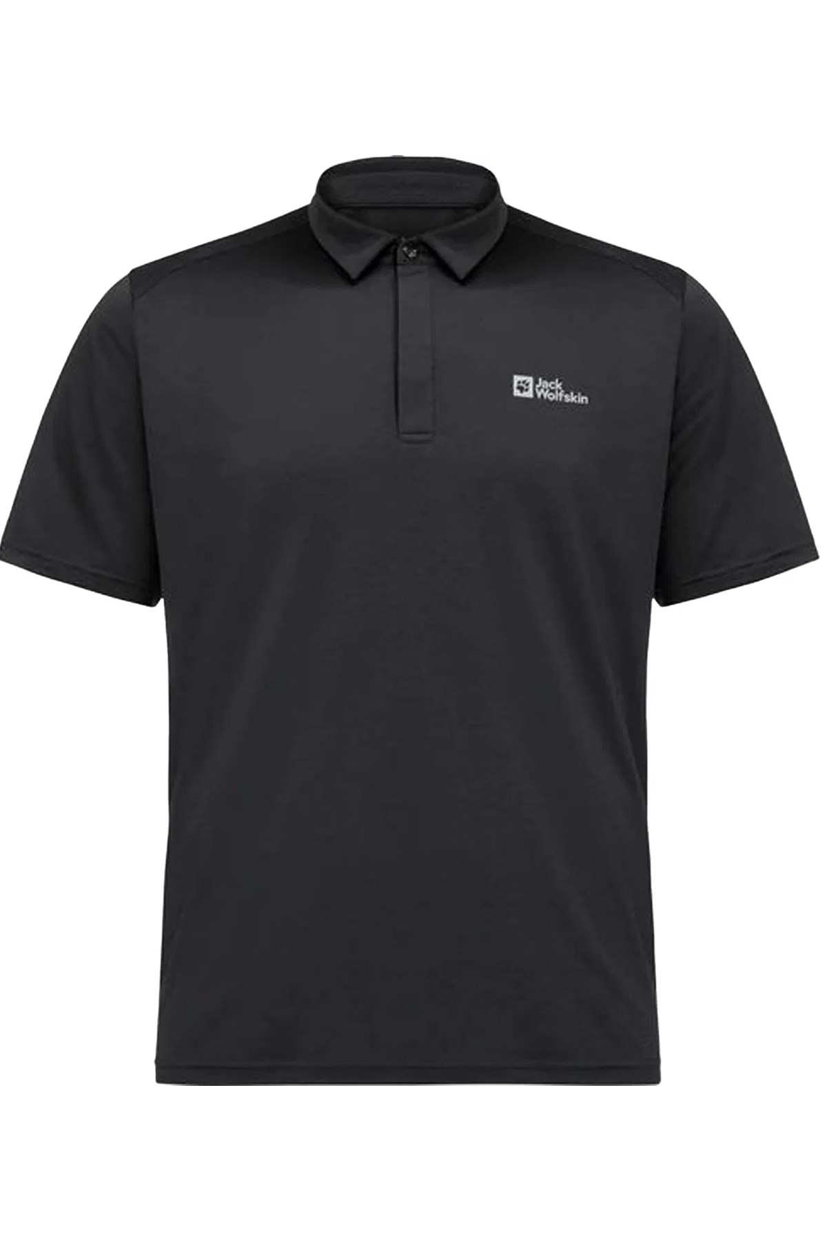 Jack Wolfskin Delgami Polo Erkek Polo Tişört Siyah
