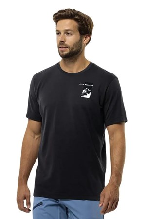 Jack Wolfskin Vonnan Erkek Tişört 1809941TR Siyah