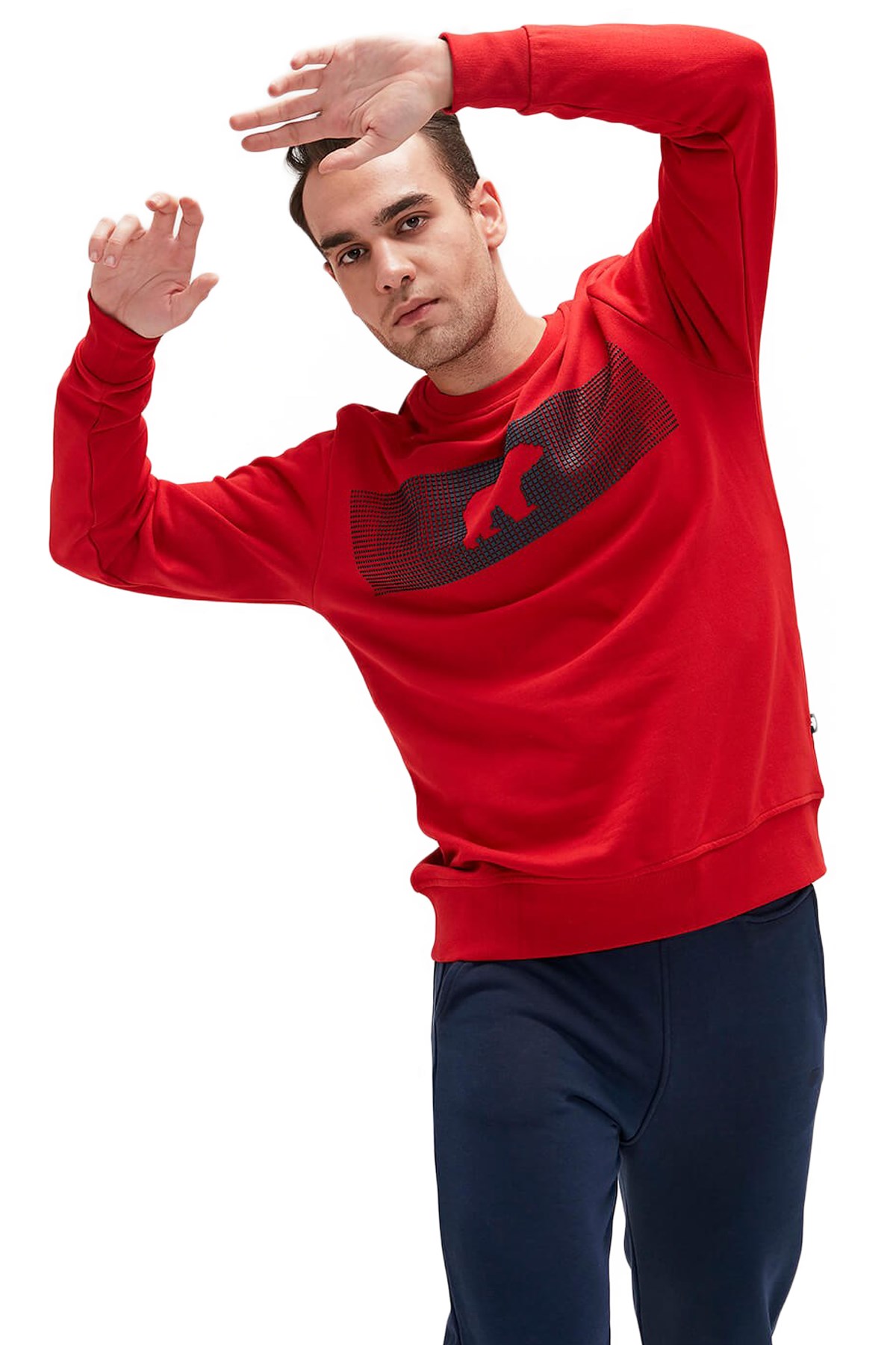 Bad Bear Erkek Sweatshirt 19.02.12.007 Kırmızı