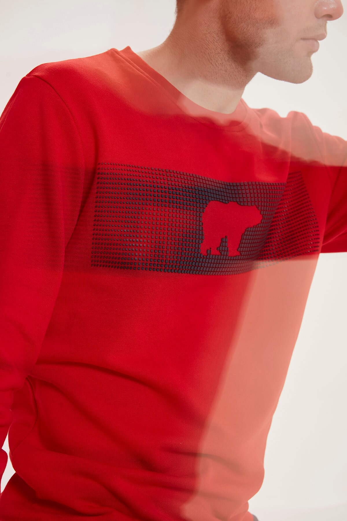 Bad Bear Erkek Sweatshirt 19.02.12.007 Kırmızı