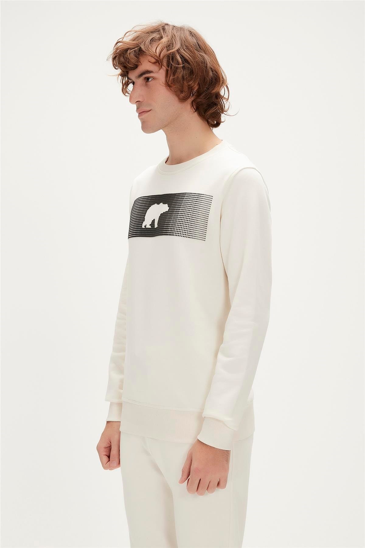 Bad Bear Erkek Sweatshirt 19.02.12.007-C108 Beyaz