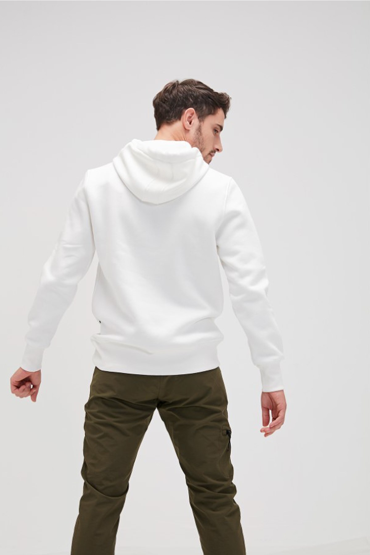 Bad Bear Simple Hoodie Erkek Sweatshirt 20.02.12.019-C04 Beyaz