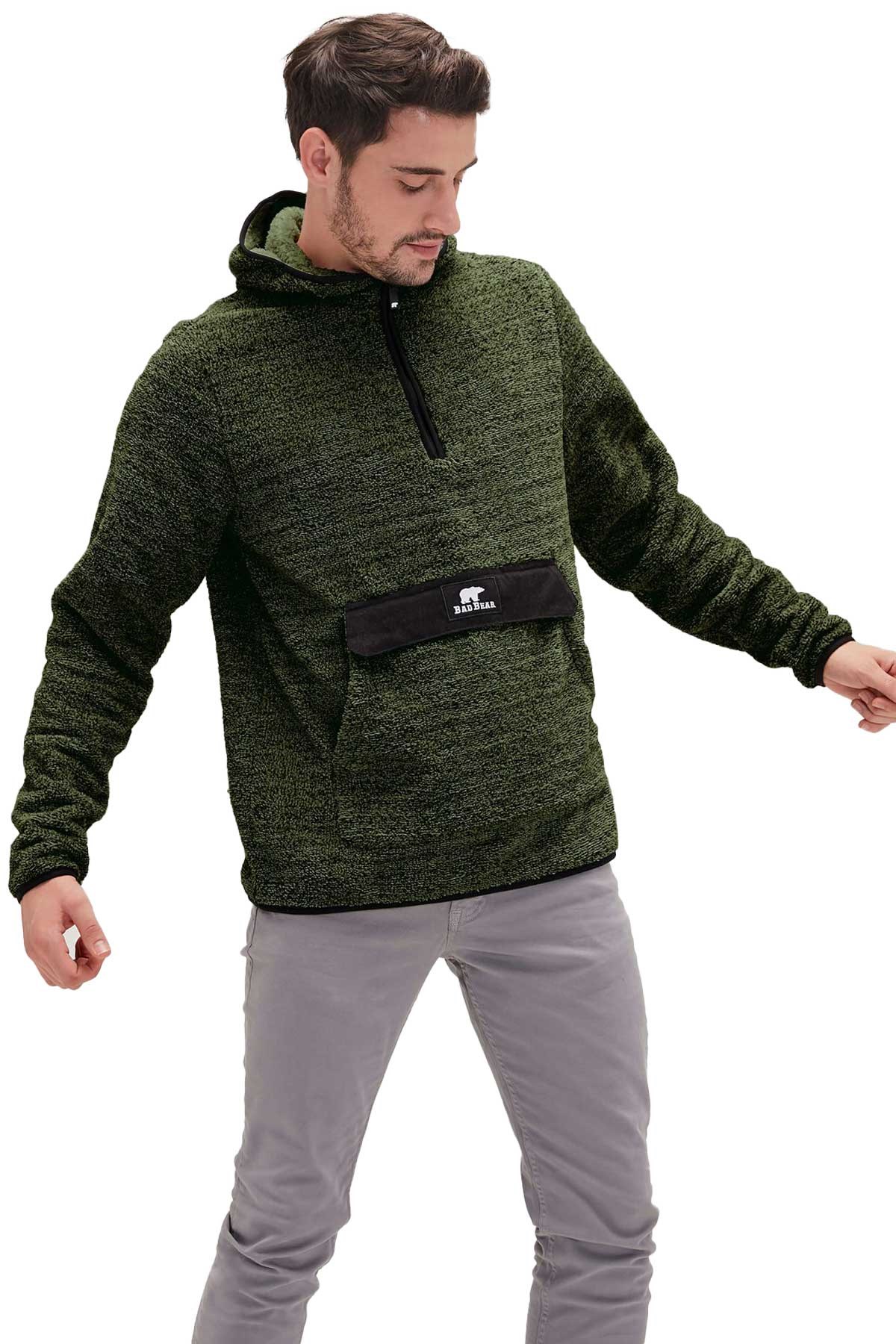 Bad Bear Erkek Peluş Sweatshirt 20.02.12.033-C70 Haki