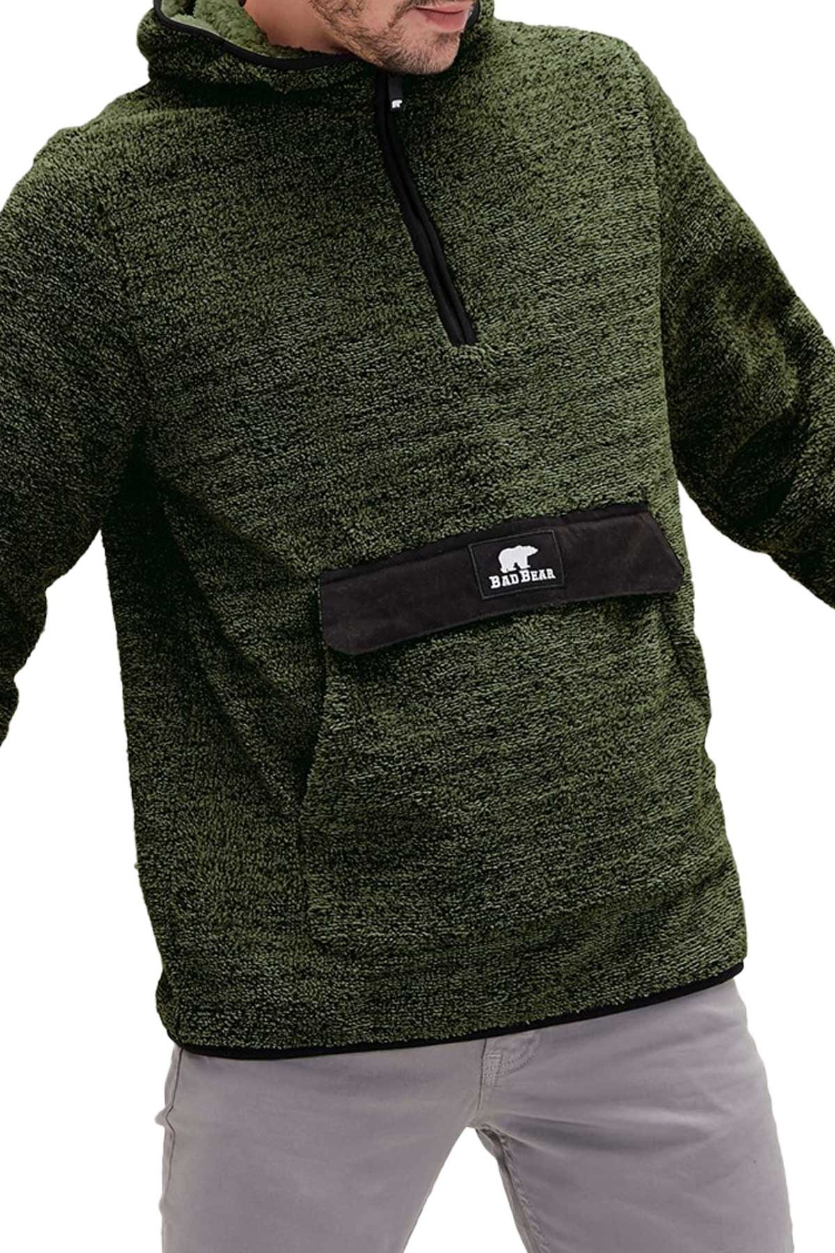 Bad Bear Erkek Peluş Sweatshirt 20.02.12.033-C70 Haki