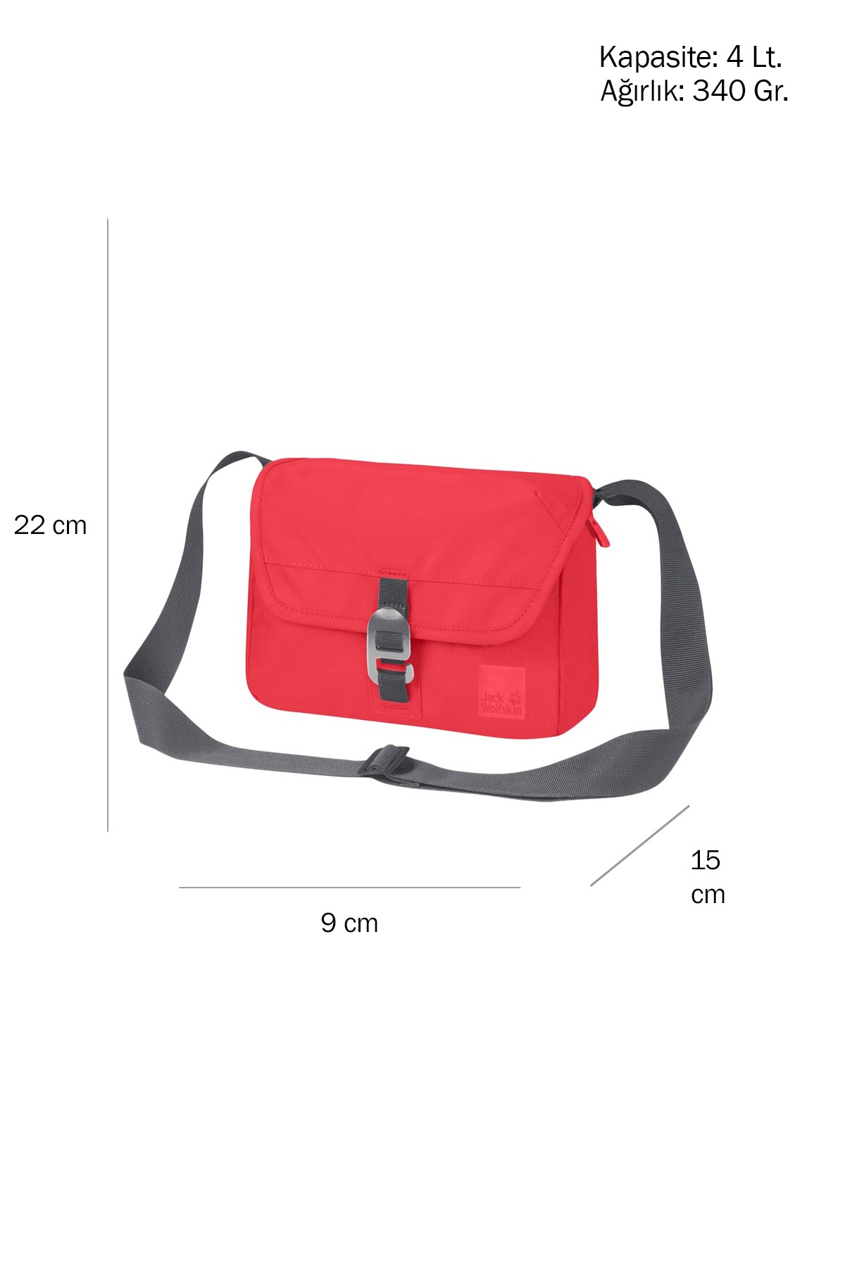 Jack Wolfskin Warwick Ave Postacı Çanta  2003994-2058 Kırmızı