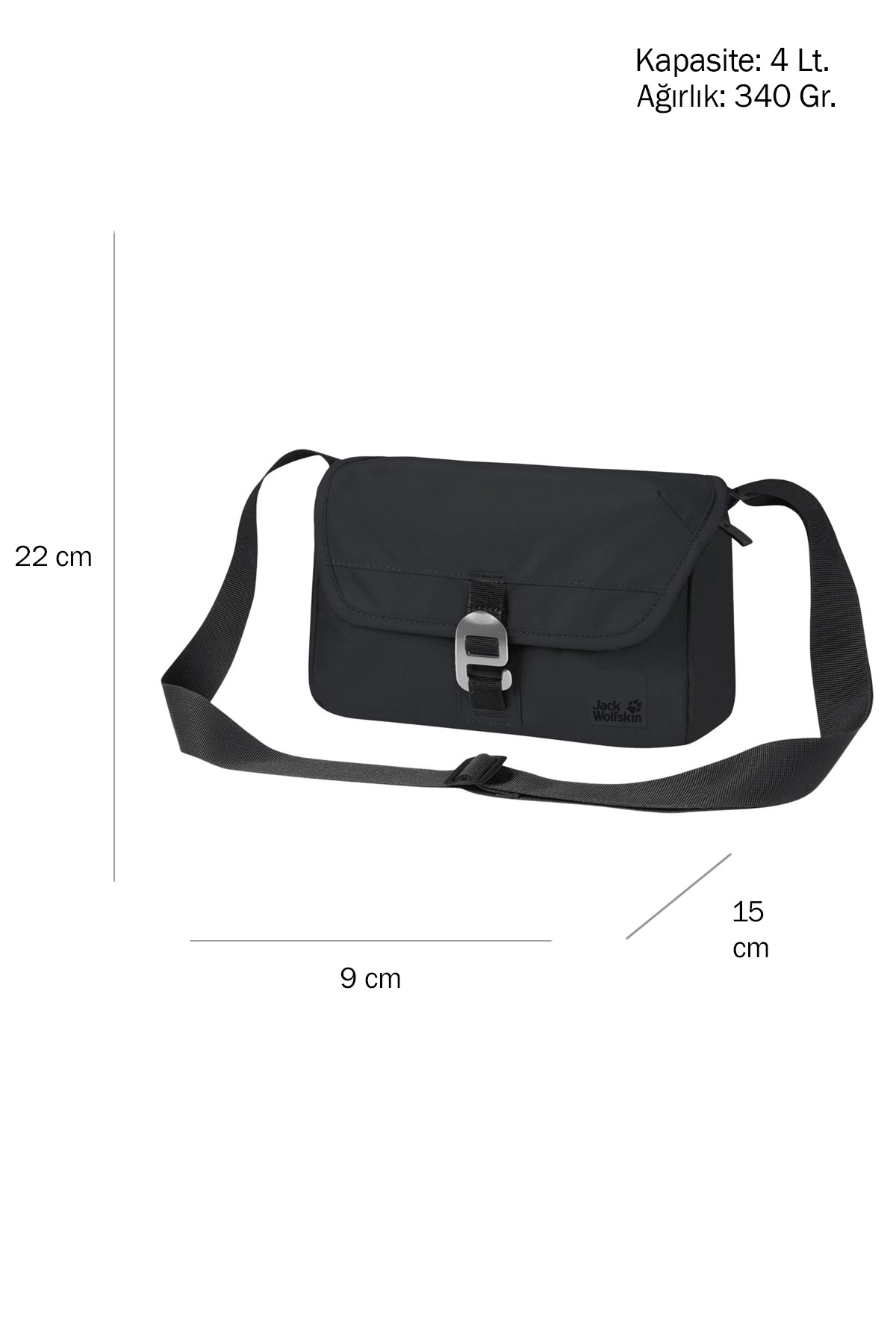 Jack Wolfskin Warwick Ave Postacı Çanta  2003994-6666 Siyah