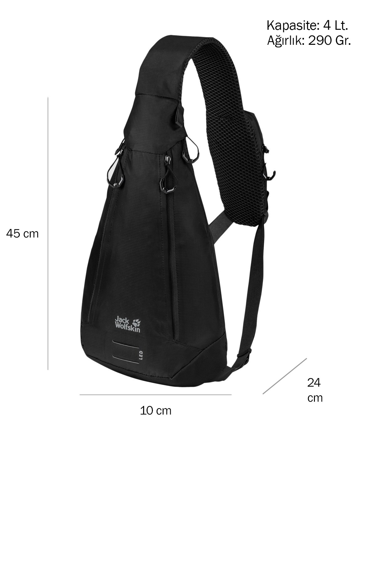 Jack Wolfskin Delta Bag Air Postacı Çanta 2008652-6000 Siyah