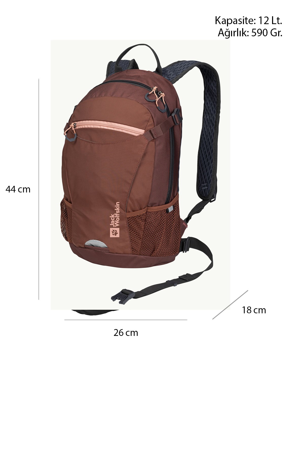 Jack Wolfskin Velocity 12 Outdoor Sırt Çantası 2010303-2745 Kahverengi