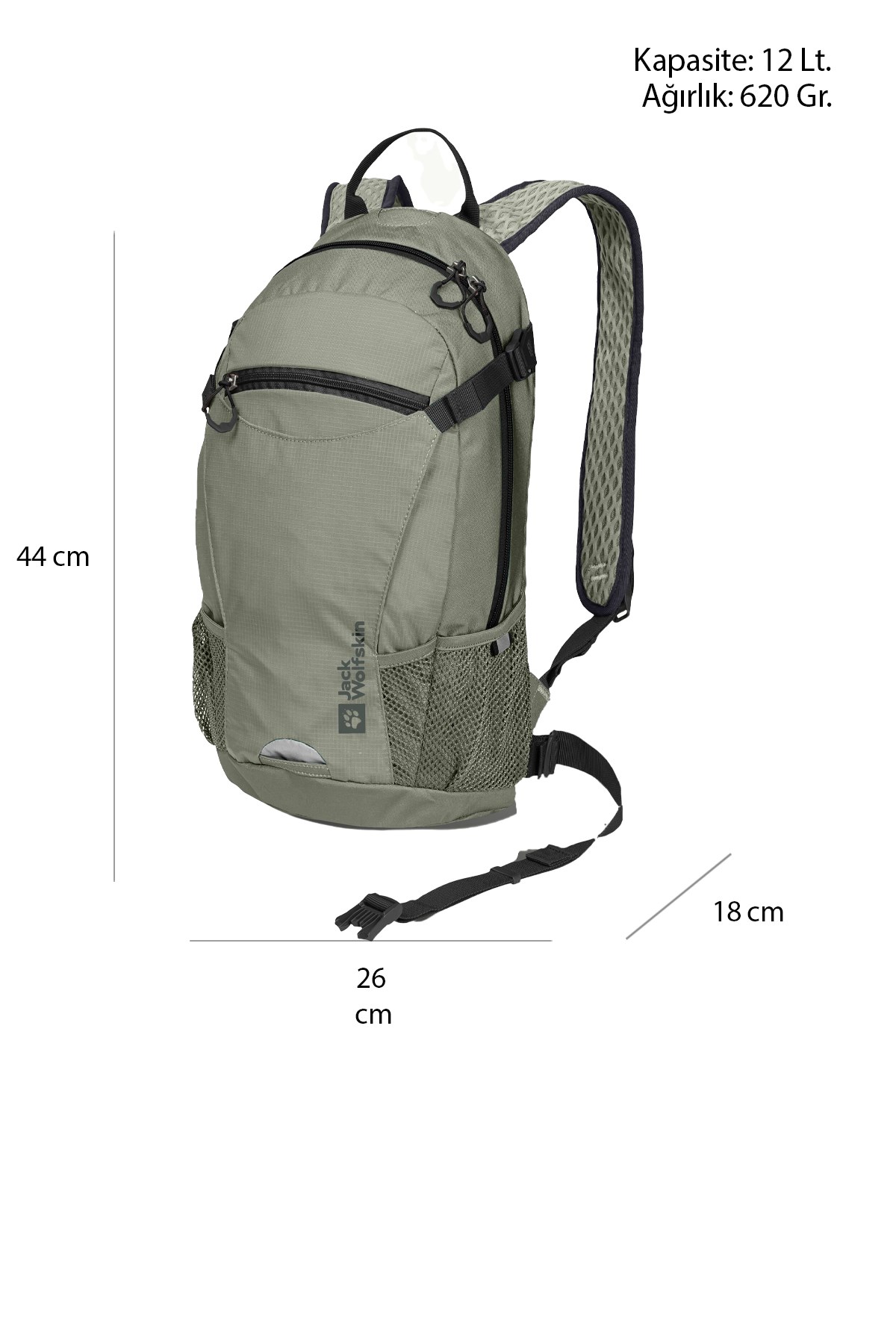 Jack Wolfskin Velocity 12 Unisex Sırt Çantası Yeşil