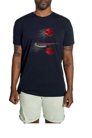 Nors Red Star Loose Erkek Tshirt 2022TSH0300 Siyah