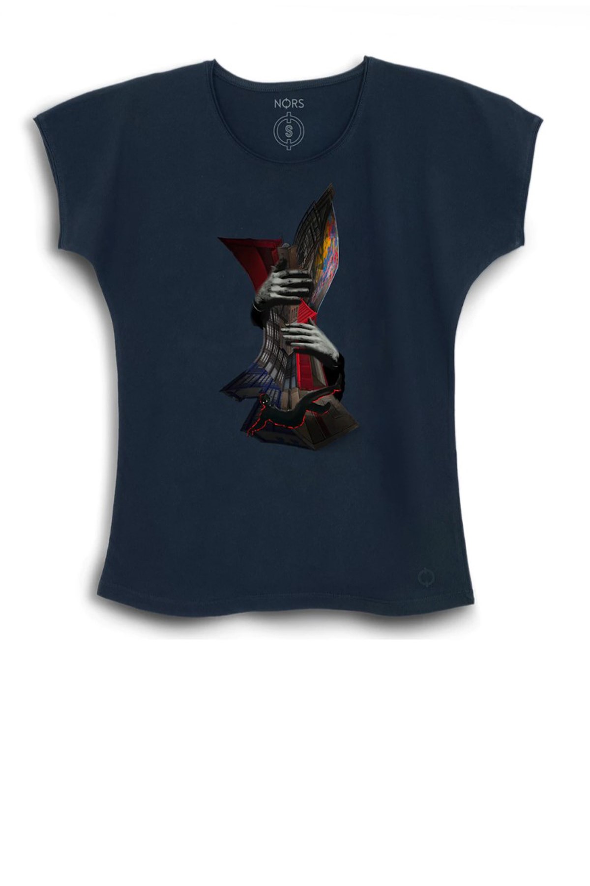 Nors Struggle Kadın Tshirt 2022TSH0449 Lacivert