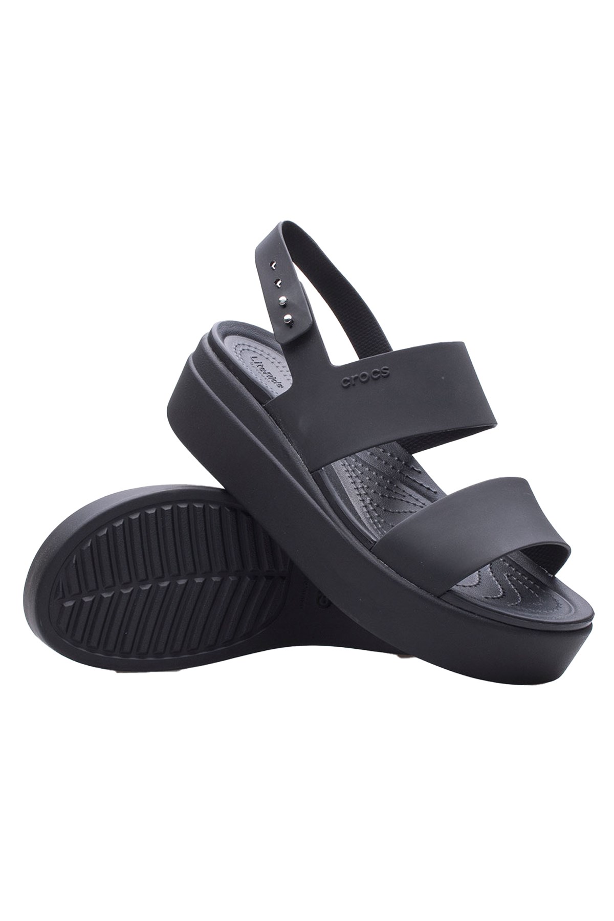 Crocs Brooklyn Low Wedge Kadın Sandalet 206453-060 Siyah