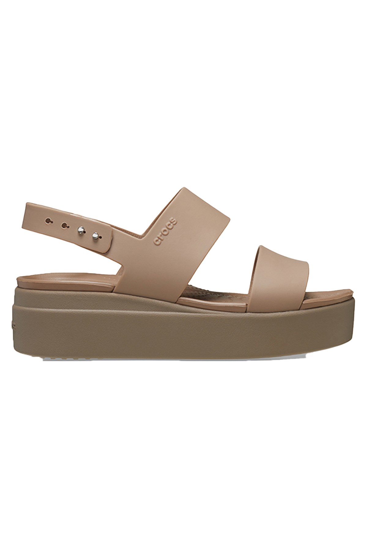 Crocs Brooklyn Low Wedge Kadın Sandalet 206453-2EL Kahverengi