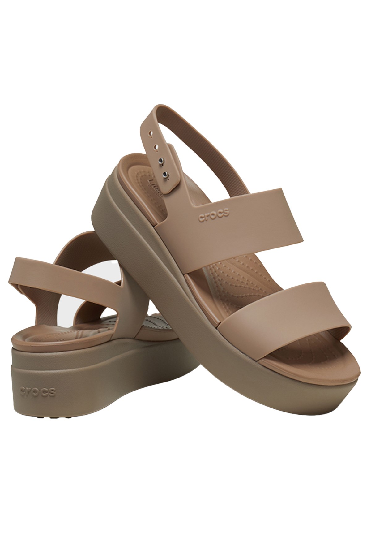 Crocs Brooklyn Low Wedge Kadın Sandalet 206453-2EL Kahverengi