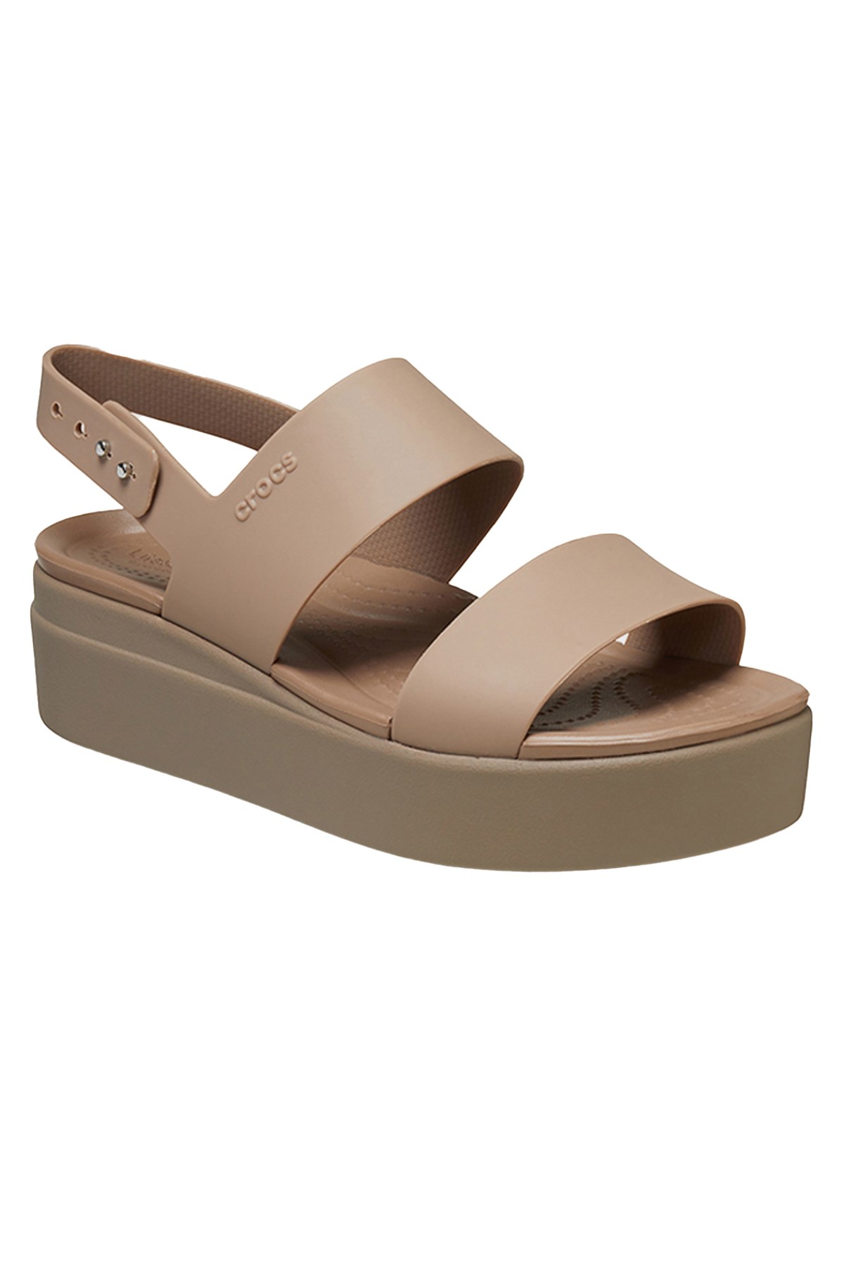 Crocs Brooklyn Low Wedge Kadın Sandalet 206453-2EL Kahverengi